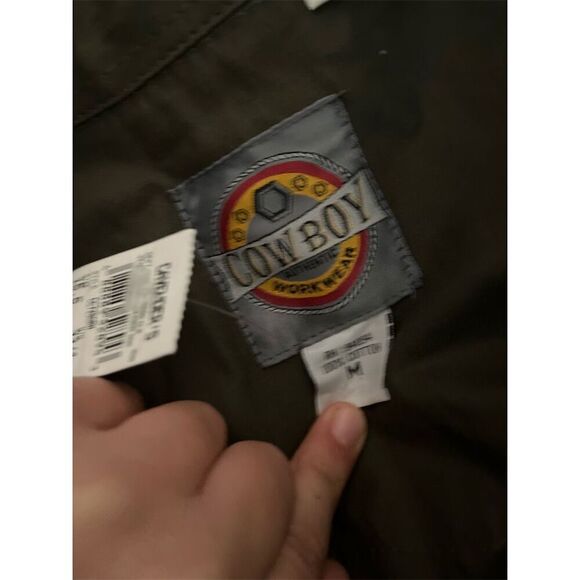 Cowboy Workwear Men's M Brown Western Shirt Long Sleeve Snap - Picture 4 of 6